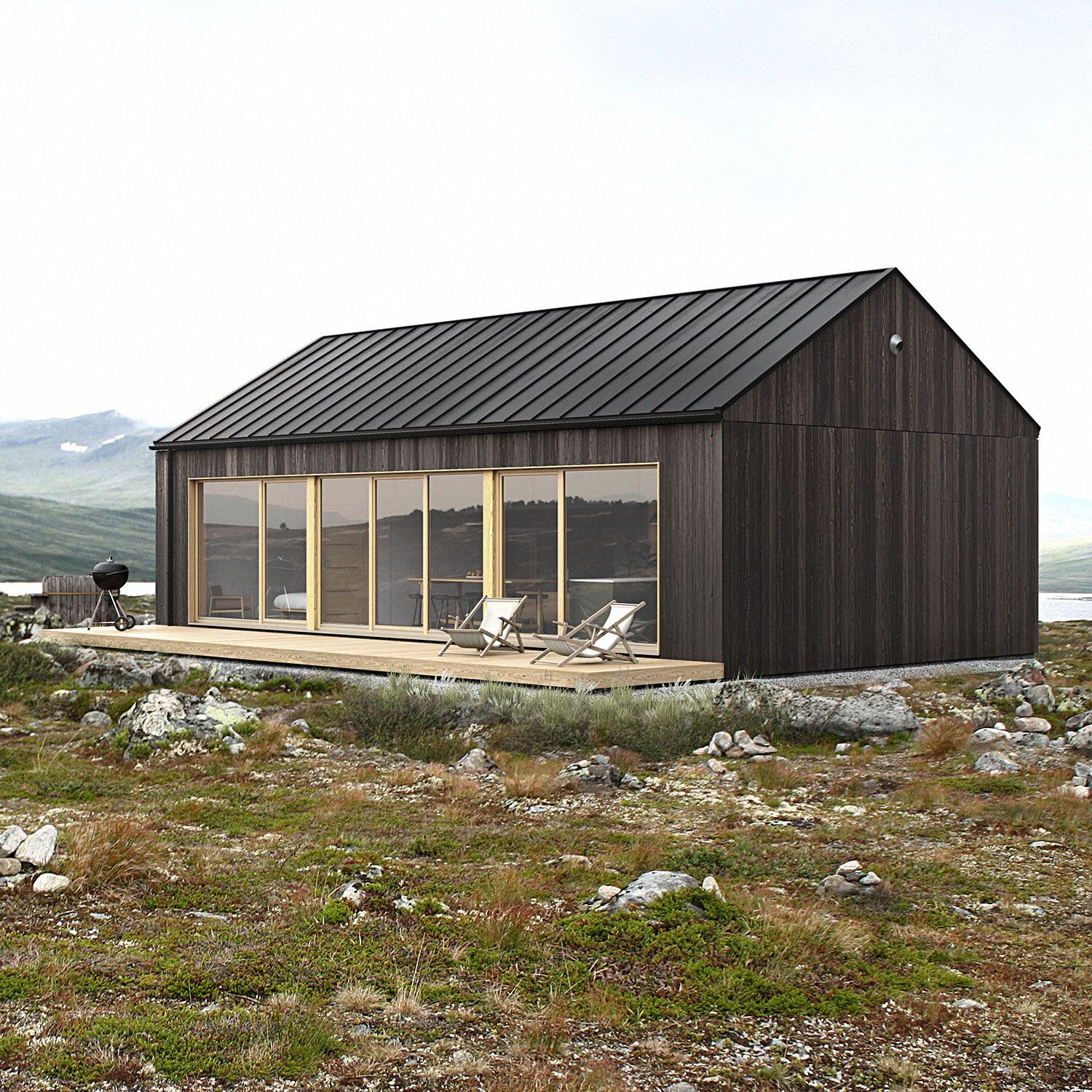 Hyta - Hjort - Modern sigle-storey cabin